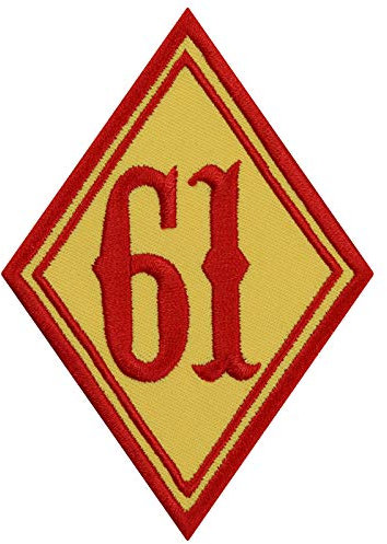 Aufnäher 61 Motorrad Aufbügler zum annähen/annähen Biker Patch/Bügelbilder Geschenk Club MC Applikation für Motorradzubehör/alle Stoffe | gelb 70x100mm