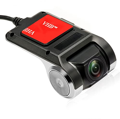 Hikity Auto Dash Cam, USB Dashcam Auto für Android 15 Autoradio Wasserdicht Mini Auto DVR Videorecorder Dash Kamera 170° Breiter Winkel Nachtsicht Dashcam