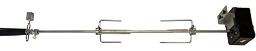 CosmoGrill Rotisserie Spit Grill Skewer Battery Powered Motor for Gas Barbecue (Platinum 4+2 & Premium Black 4+1)