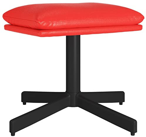 vidaXL Fußhocker Hocker Fußbank Fußstütze Fußschemel Schemel Ottomane Sitzhocker Fußablage Polsterhocker Wohnzimmer Rot 60x60x36cm Kunstleder