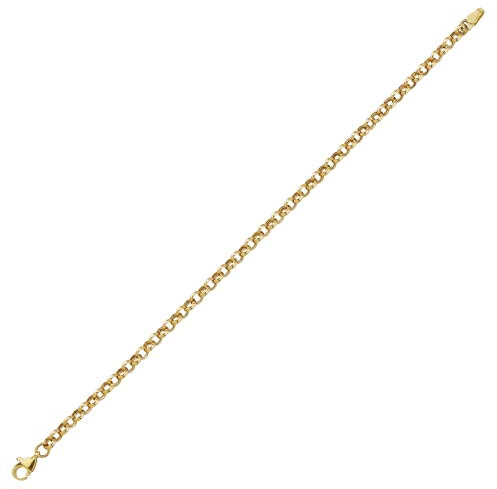 JC Schmuck | Damen Bohnen-Armband 585 Gelbgold I Bohnen Armband Goldarmband Bohnenkette Bohnenarmband | Länge 19 cm | 8424