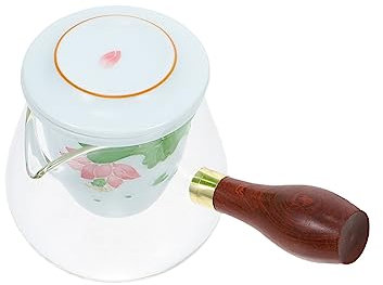 BESTonZON Glass Tea Infuser Kung Fu Tea Pot Side Handle Pot Handle Lover Delight