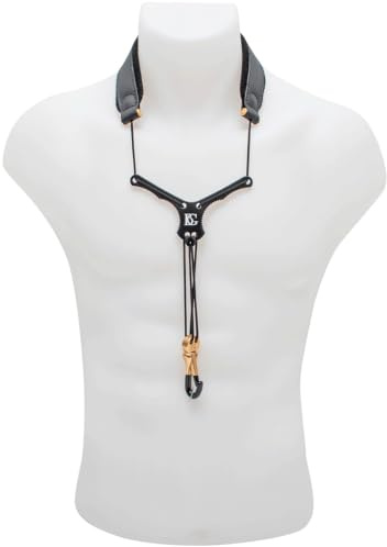 BG Leather Cord Zen Black Spreader for Saxophone Metal Snap Hook