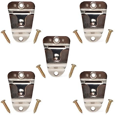 HYS CB, Amateur & PMR Mobile Radio Mic Holder, Microphone Mounting Brackets, Clip Hang Up Clips with Screws (5 Pcs, Type-1)