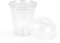 Inoverse 800 Stück Smoothie Becher To Go, Smoothie Cup 400 ml, Dessertbecher, Plastikbecher, Eiskaffee Becher, Cocktail Gläser Plastik, Bubble Tea Becher, inkl. Domdeckel mit Loch