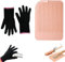 Vexquivera 2 PCS Professional Heat Resistant Glove with Silicone Heat Blocking Mat Hair Styling Heat Blocking for Curling Flat Iron and Curling Wand Universal Heat Resistant Mat