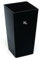 MELTOM Cache-pot - Pot de fleurs brillant avec insert (noir, taille XL - 57 cm)