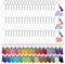 ZSYTF Lot de 350 composants de porte-clés en acrylique transparent, Minimaliste, Transparent