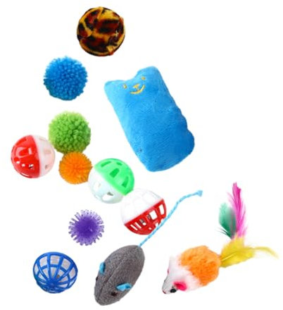 Ipetboom 1satz Kreatives Katzenspielzeug Set Mit Interaktiven Spielbällen Und Plüsch-mäusen Fördert Die Beziehung Zwischen Haustier Und Halter Langlebig Und Sicher Für Stundenlangen