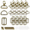 Drehbare Karabinerhaken D-Ringe Mit Drehgelenk Schlüsselanhänger Triglide-Schiebeschnalle 50 Stück Gurtversteller Metall Magnetknöpf Schnallen und Verschlüsse 32mm Bronze für DIY Nähen Zubehör