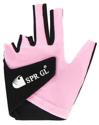 Perfeclan Billard Handschuh Links Rechts Hand 5 Finger Professionelle Pool Handschuh Billard Zubehör, ROSA