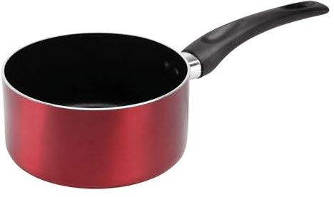 Sitram 712386 CHERRY - Cazo de aluminio prensado (16 cm, revestimiento antiadherente, color rojo metalizado, todo tipo de fuegos, incluida inducción