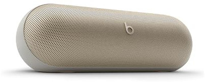 Beats Pill - Altavoz Bluetooth y cargador portátil con cable USB-C, hasta 24 horas de duración de la batería, resistente al agua IP67, compatible con Apple y Android - Champán