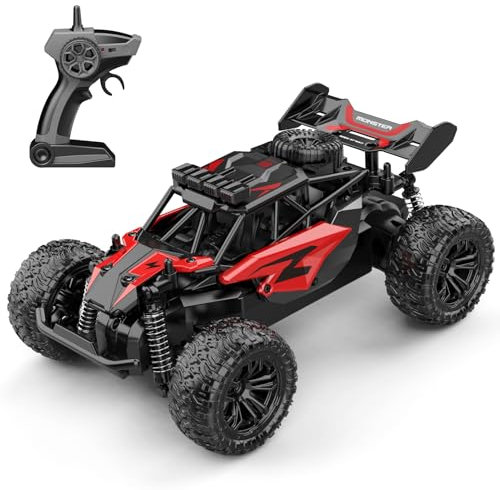 HappyGoLucky Voiture Télécommandée Tout Terrain, 2.4Ghz 20KM/H Voiture Telecommandé Enfant 4 5 6 7 8 Ans Garçon Jouet Jeux Enfant 4-12 Ans Cadeau Garcon 4 5 6 Ans Cadeau Enfant 3-10 Ans