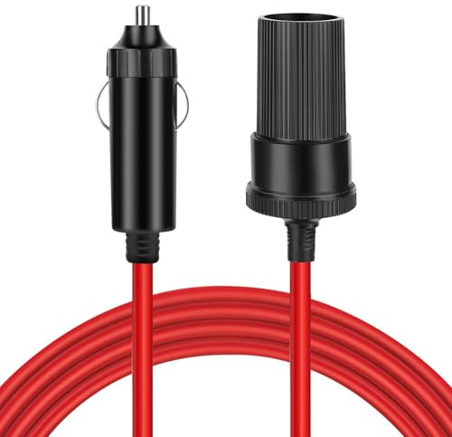 TNP Verlängerungskabel für Zigarettenanzünder im Auto (4,6 m) – 12-Volt-Verlängerung mit Zigarettenanzünder-Stecker – 18AWG Verlängerungskabel mit männlichem und weiblichem Stecker für