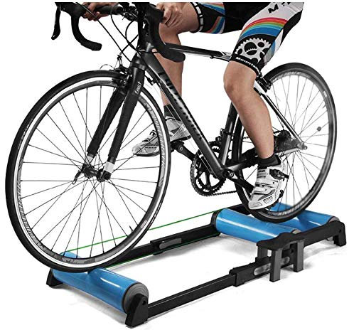 WJFLUCK Fahrrad-Turbotrainer, Rollentrainer-Ständer, Indoor-Fitnessgerät, Indoor-Cycling, parabolisch, für 24 bis 29 Zoll und 700C Mountainbikes und Rennräder
