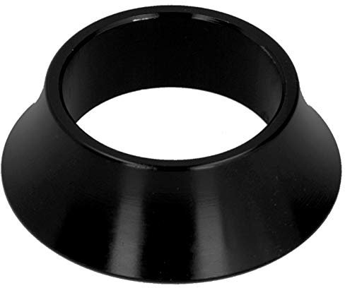 Drfeify 2Pcs 15mm Bike Headset Spacer, Bike Headsets Taper Washer Front Fork Tapered Spindle Spacer for Road Mountain Bike (Black)