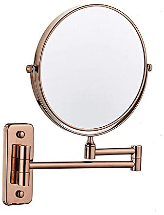 DIIDIIFF Wandspiegel, ausziehbarer, klappbarer Badezimmerspiegel für Rasieren, Kosmetik, Schminken - 3-fache/1-fache Vergrößerung