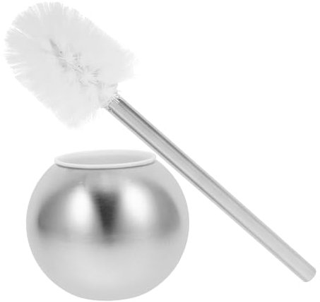 Levemolo Stainless Steel Toilet Bowl Brush with Holder Supply Dual-use Design for Easy Access Space-saving Elegant Toilet Brush for Efficient Cleaning