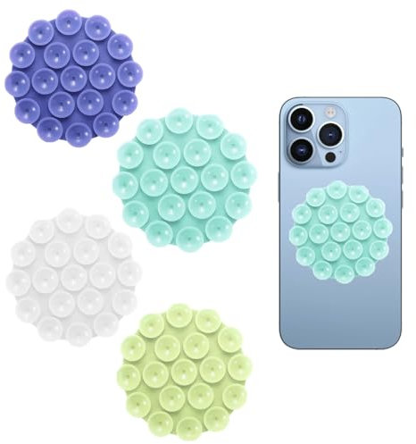 4 Stück Silikon Saugnapf Handy,Handy Saugnapf,Silikon Saugnäpfe Für Handy,Saugnapf Handyhülle,Vielseitig Selbstklebende Saugnapf,Handy Kleber Rückseite Saugnapf Für Mobile Stromversorgung Handys
