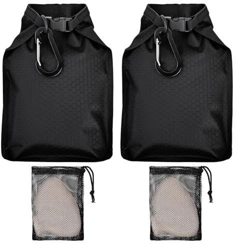 2PCS Travel Soap Bag, Waterproof Leakproof Soap Bar Case with Foaming Mesh Pouch and Carabiner, Hanging Quick Drying Soap Bar Container for Travelling Camping Bath Shower Toiletries