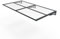 TrendLine Vordach Bordeaus Aluminium schwarz 200 x 90 cm