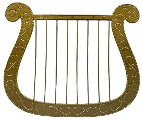 Engel-Harfen-Kostüm-Zubehör, goldfarben, 21,6 cm hoch, elegantes Design für Frauen und Mädchen, Halloween, Cosplay-Party