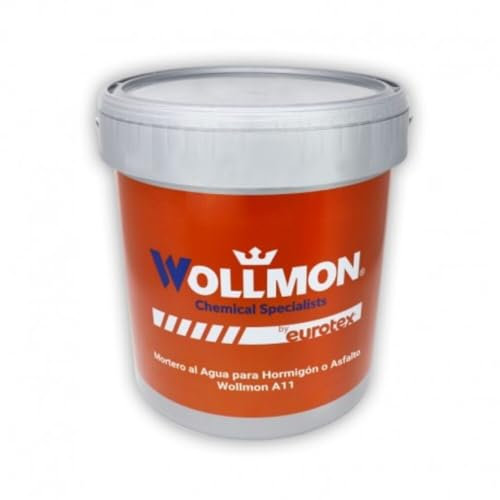 WOLLMON Slurry para Hormigón y Asfalto - Mortero Acrílico al agua para la regularización de suelos - Aporta dureza sobre asfalto, hormigón o aglomerado A11 (Verde Oscuro RAL 6010)