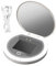 Ceprznvey UV Camera Mirror, Compact Makeup Mirror, Double-Sided Magnifying, 2X Zoom, USB Rechargeable, 24 LED Dimmable Lights, Portable Travel Car Bathroom, 3.82x3.82x0.71 Inches, White