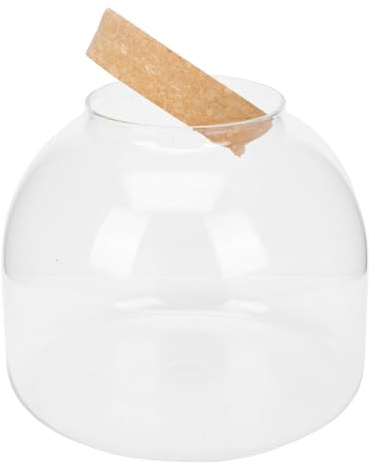 jojofuny Mikrolandschafts Terrarium Flasche aus Klarem Glas mit Korkverschluss Mooslandschaft Pflanzflasche für Selbstgemacht Dekoration und Wohndesign