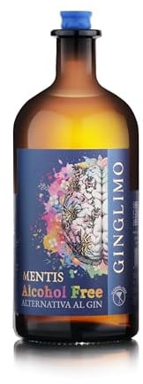 Ginglimo MENTIS Alcohol Free Botanical Spirit, Gin Analcolico Secco e Speziato con Ginepro e Agrumi, Alternativa al Gin per Cocktail e Mixology, Bottiglia da 70cl