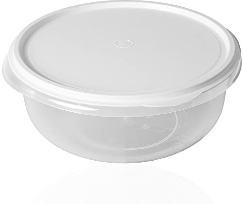 Unimet Wüllner & Kaiser Hefeteigschüssel 6l, Schüssel inkl. Plopp Deckel, Teigschüssel, weiß