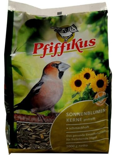 Pfiffikus Sonnenblumenkerne gestreift 1 kg Wildvogel-Futter Streufutter Winterfutter