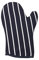 Classic Butcher's Stripe Oven Gauntlet in Navy Blue