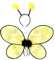 Trullala Bienenflügel-Set mit Fühlern, Bienenkostüm, 40 cm, in gelb