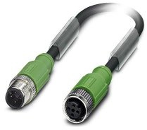 Phoenix Contact SAC-4P-M12MS/ 3.0-PUR/M12FS SH konfektioniertes Sensorkabel Buchse gerade / M12 Stecker gerade, Länge 3m