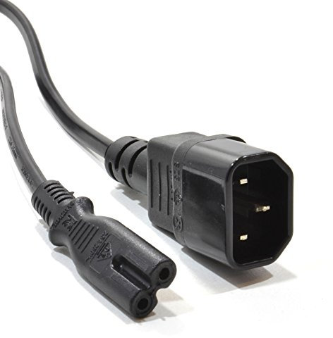 IEC C14 3 Polig Männlich Stecker Zum Figur 8 C7 Stecker Strom Adapter Kabel 50 cm [0,5m]
