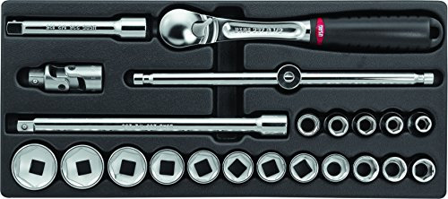 USAG 519/613CEB - Assortimento con cricchetto e bussole (22 pz) 05190780