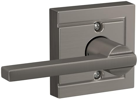 SCHLAGE Latitude Non-Turning Dummy Door Handle, Reversible, Satin Nickel