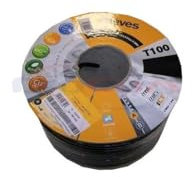 Televes 212501 - Cable coaxial t100 cu/al polietileno clase a 100m negro