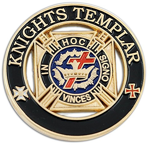 Patch Nation Krone und Kreuz In Hoc Signo Vinces Knights Templar Crusader Runde Anstecknadel Abzeichen
