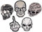 i-Patch- Patches - 0092 - Totenkopf - Schwarz - Live Free - Acht - Würfel - Flicken - Aufnäher - Sticker - Badges - Bügelbild - Aufbügler - Iron-on - Applikation - zum aufbügeln - Skelett - Skull
