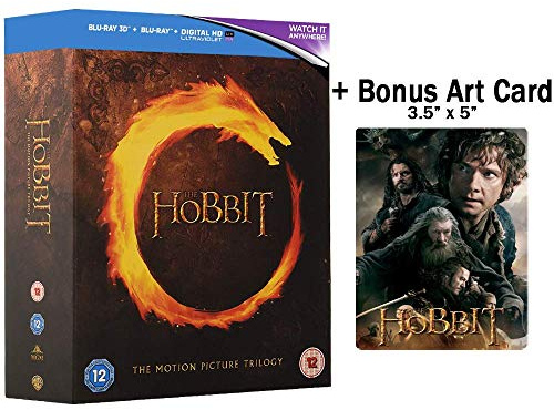 The Hobbit: Complete Movie Trilogy Blu-ray Box Set (REGION FREE) with Exclusive Special Features + Bonus Art Card