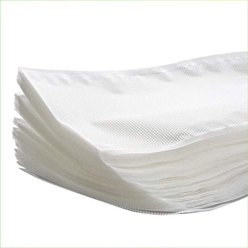 VIRSUS Sacs sous vide alimentaire gaufrés 105 microns 25 x 35, Modérément réutilisable, Polyéthylène (PE), Auto scellante, Clair