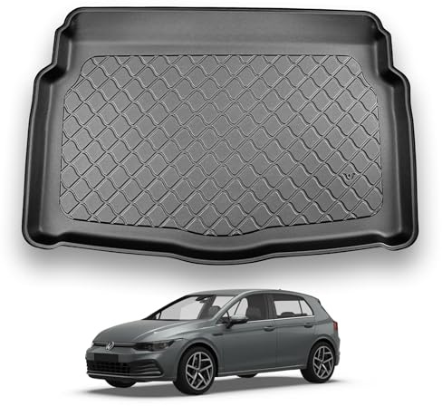 NOMAD VW Golf MK8 (2019+) [Hatchback] Boot Liner [Lower Boot Position] Premium Tailored Fit Mat Protector Thermoplastic Waterproof Dog & Pet Friendly Raised Edges Compatible Custom Fit Accessory