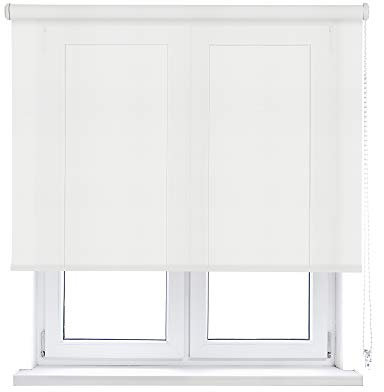 VIEWTEX | Estor Enrollable Screen Apertura 10% Blanco 55 X 190cm (Instalación sin taladrar) | Fabricado en España | Garantia 5 años