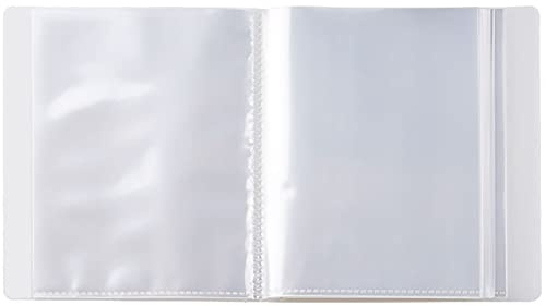 Kleines Fotoalbum mit 40 Fächern, 10,2 x 15,2 cm, mit durchsichtigem mattem Einband für Kunstwerke, Postkarten, Bilder, Aufkleber (1 Stück)