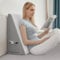 Forias - Keilkissen 12 Bett Keilkissen für Schlafsäuren-Reflux nach Operationen Dreieck Kissen Keil zum Schlafen Gerd Schnarchen, Air Layer Wedge Cover Memory Foam Top