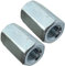 AERZETIX - C49598 - Set di 2 Dadi di accoppiamento esagonali lunghi M10x30mm - dado di prolunga - acciaio al carbonio con filettatura metrica