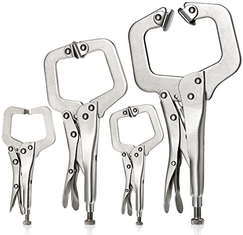 Minatee 4 Pcs Locking C Clamp Set